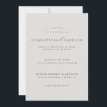 Convites Photo Monogram White Faux Linen Wedding Invitation<br><div class="desc">This simple photo and typography faux white linen wedding invitation, features, a clean minimalist design template to customize for your wedding invitation, with a faux linen texture on the front and a photo on the back. Simply replace this sample photo with your favorite wedding pose. You can use the simple...</div>