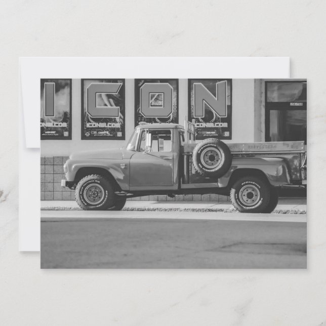 Convites Photo Reprint American Pickup Truck (Frente)