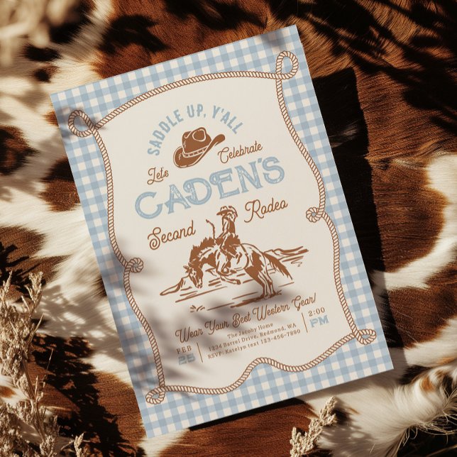 Convites Photo Rodeo Birthday Invitation (Criador carregado)