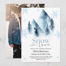 Convites Photo Snow in Love Winter Snowflakes Bridal Shower