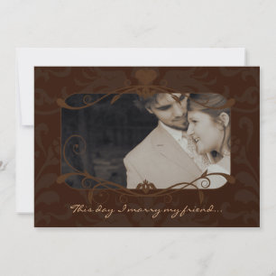Convites Photo Wedding Invite I marry my Friend-Chocolate