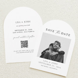 Convites Photo Wedding Save the Date Curved