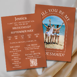 Convites Photo Will You Be My Bridesmaid Proposal Card