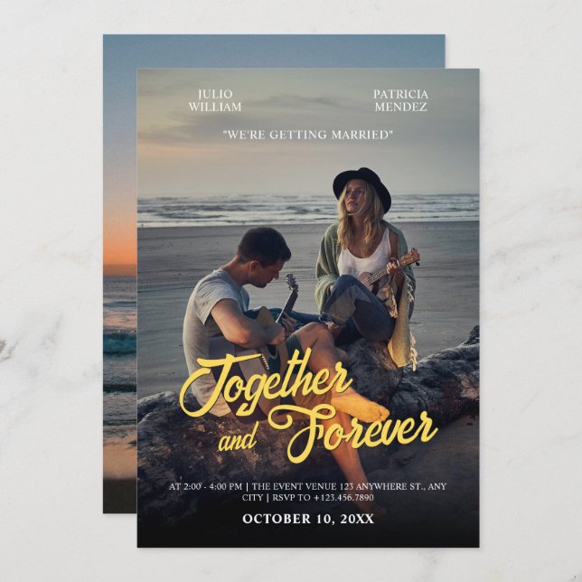 Convites Photogenic wedding  (Frente/Verso)