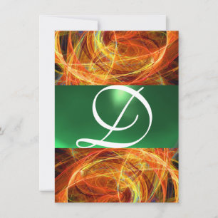 Convites PHOTON MONOGRAMA amarelo esmeralda