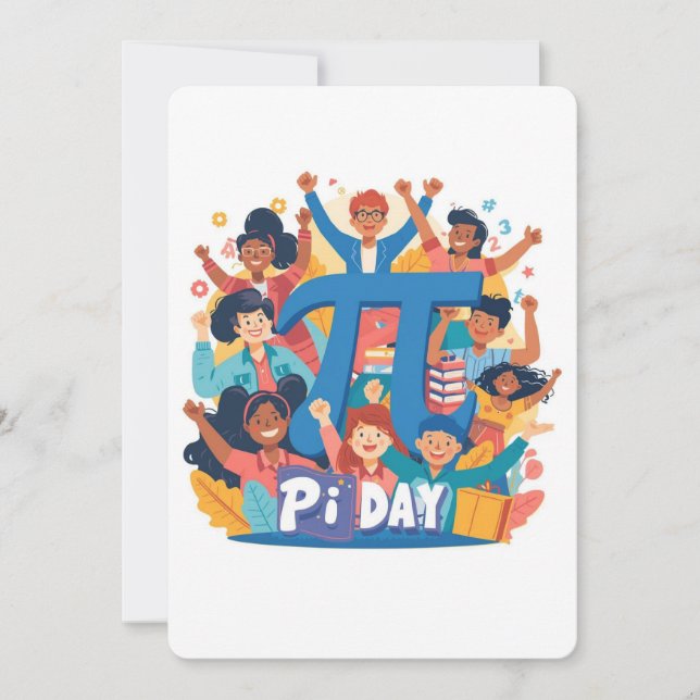Convites Pi Day Squad Celebration Design (Frente)