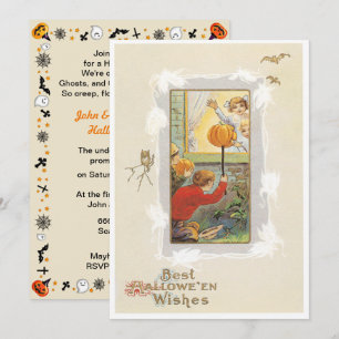 Convites Piadas de Halloween Vintage Halloween