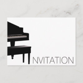 Convites Piano Concert Festival Minimalims Vip Black White
