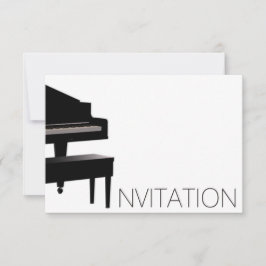Convites Piano Concert Festival Vip Black White