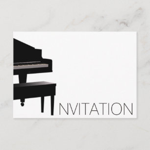 Convites Piano Concert Festival Vip Black White