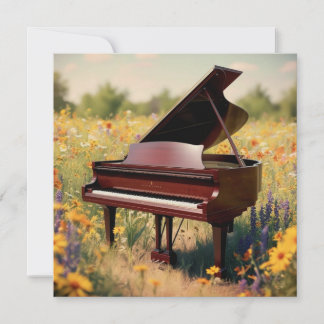 Convites Piano Grande em Campo Floral