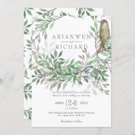 Convites Pica-Pau Foliage Watercolor Invitation, Woodlan