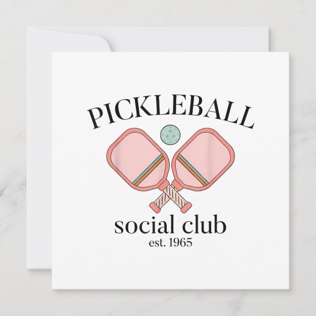 Convites Pickle Ball Social Club EST 1965 Men Women (Frente)