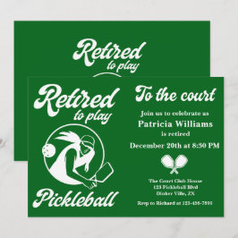 Convites Pickleball aposentado por jogar Pickleball Mulher 