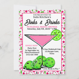 Convites Pickleball Bridal Shower Dinks & Drinks Photo