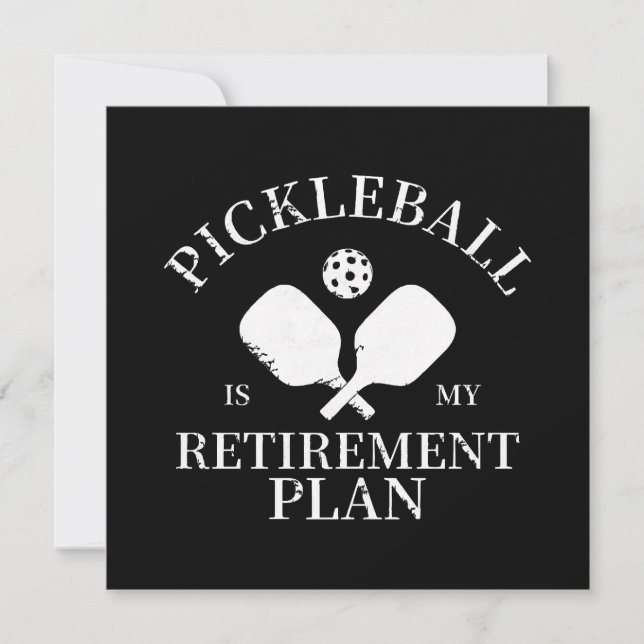 Convites pickleball é meu plano de aposentadoria (Frente)