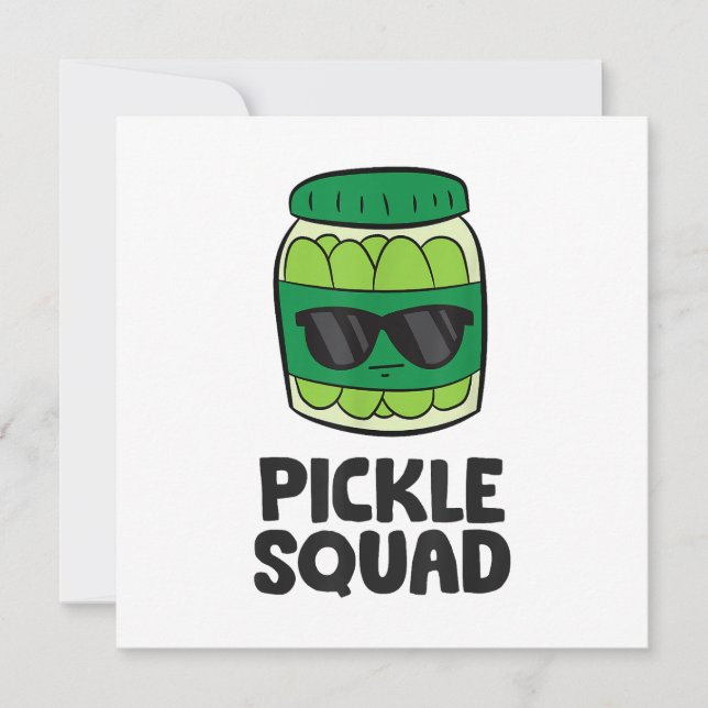 Convites Picle Lover Team Picles Engraçado Pickle Squad (Frente)