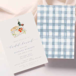 Convites Picnic de Brunt Moderno de Vinho e Queijo