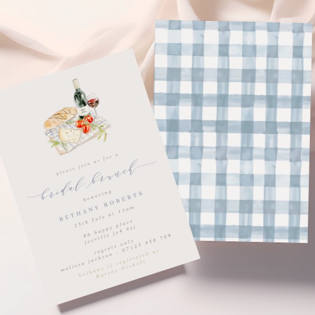 Convites Picnic de Brunt Moderno de Vinho e Queijo (Criador carregado)