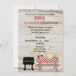 Convites Picnic de grill do exterior do CHURRASCO russo