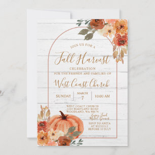 Convites Picnic do Fest do Pumpkin da Colheita de Queda