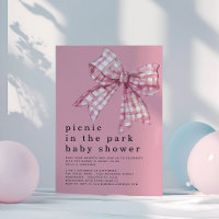 Picnic no Chá de fraldas de Arco Park Pink Gingham