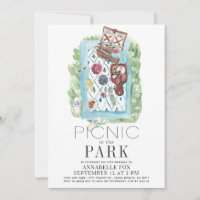 Picnic no Park Watercolor Birthday