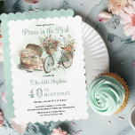 Convites Picnic no partido Park Floral aniversário de 40 an<br><div class="desc">Bonito como um cesto de piquenique e uma bicicleta adornada "Picnic in the Park" design do Partido aniversário de 40 anos do Parque. Design composto por Designs Holiday Hearts.</div>