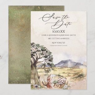 Convites Picnic Sahara Savanna Salve a Data