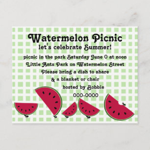 Convites Picnic Watermleon da Formiga