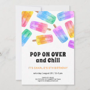 Convites Picolé Divertido Venha Celebrar o 5º Aniversário d