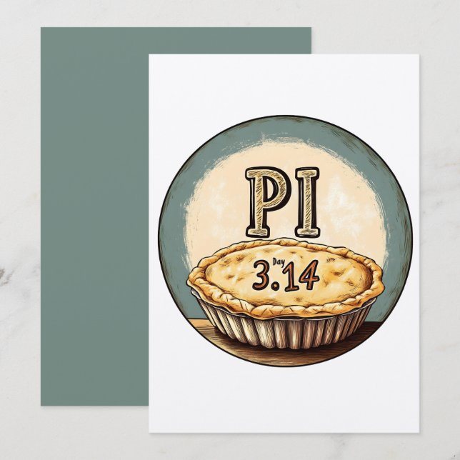 Convites Pie é para Cálculo, Não Consumo - Dia PI (Frente/Verso)