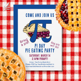 Convites Pie Eating PI DAY Party