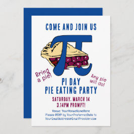 Convites Pie Eating PI DAY Party