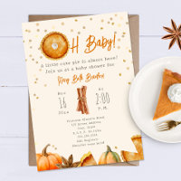 Pie Pumpkin Cutie Pie Oh Chá de fraldas