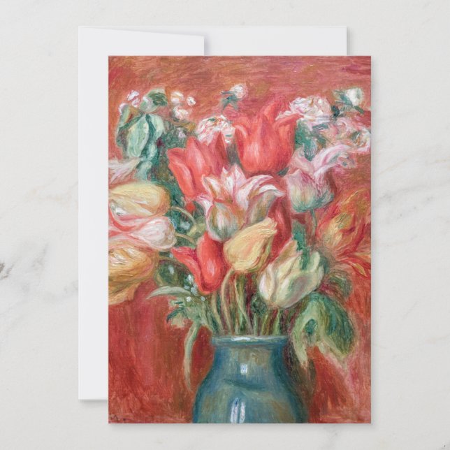 Convites Pierre-Auguste Renoir - Buquê Tulip (Frente)