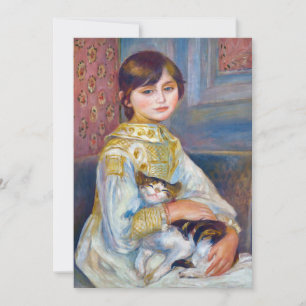 Convites Pierre-Auguste Renoir - Criança com Gato