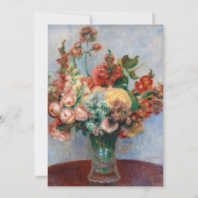Convites Pierre-Auguste Renoir - Flores em um Vaso (Frente)