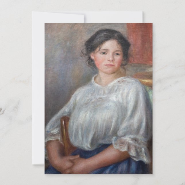 Convites Pierre-Auguste Renoir - Jovem Mulher Sentada (Frente)