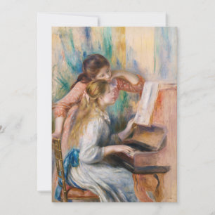 Convites Pierre Auguste Renoir - Jovens Meninas no Piano