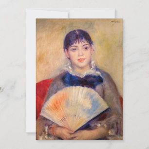 Convites Pierre-Auguste Renoir - Menina com um Leque