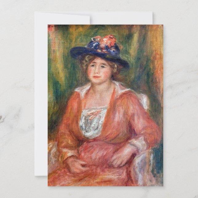 Convites Pierre-Auguste Renoir - Retrato da Mulher Sentada (Frente)