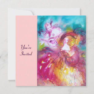 Convites PIERROT E ARLECCHINA Carnaval de Veneza,