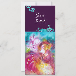 Convites PIERROT E ARLECQUINA Carnaval de Veneza,