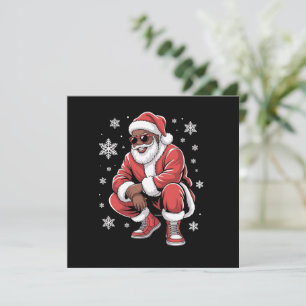 Convites Pijama de Natal Afro-Americano Xmas Afro Papai Noe