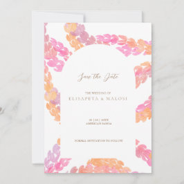 Convites Pikake Wedding Salvar Data