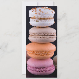 Convites Pilha colorida de Macarons Franceses