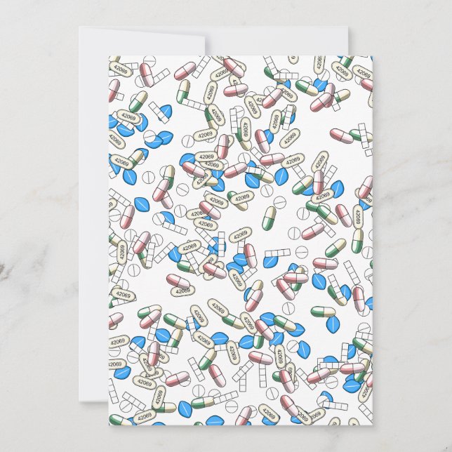 Convites Pill Sprinkles Pattern (Frente)