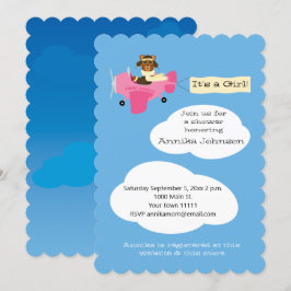 Convites Piloto do Urso de Corte é uma garota