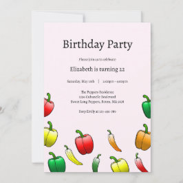 Convites Pimentões-de-casca e pimentões doces longos
